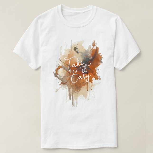 Abstrakter Herbst-Splatter T-Shirt (Design vorne)