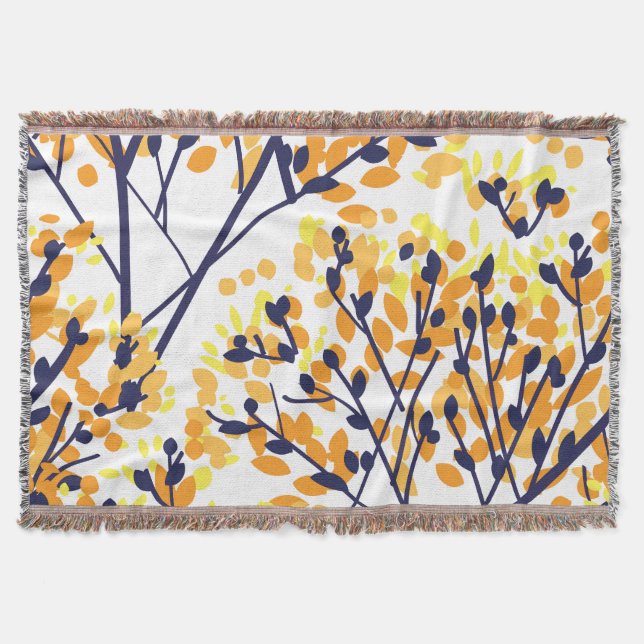Abstrakter Herbstbaum Modernes Muster Decke (Vorderseite)