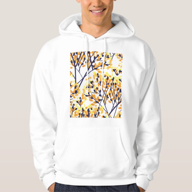 Abstrakter Herbstbaum Modernes Muster Hoodie (Vorderseite)