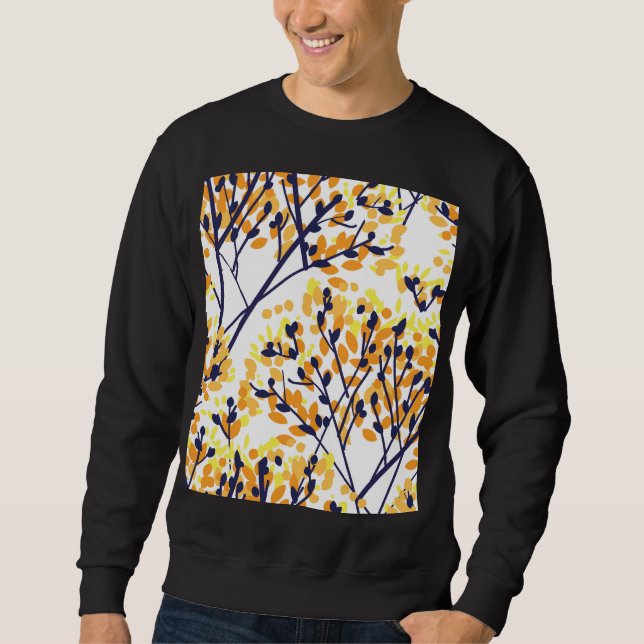 Abstrakter Herbstbaum Modernes Muster Sweatshirt (Vorderseite)