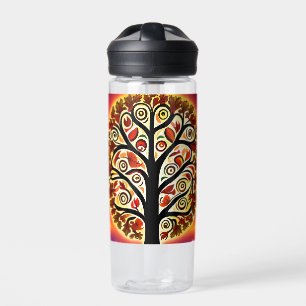 Abstrakter Herbsterntebaum Trinkflasche