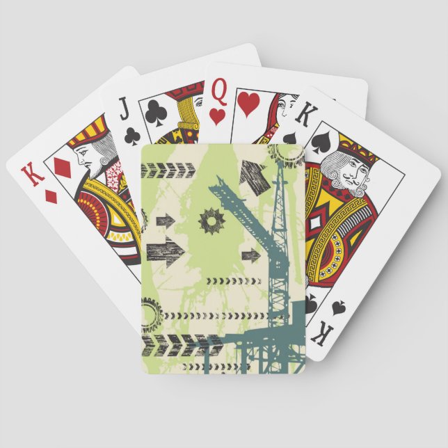 Abstrakter Hi-Tech-Hintergrund Spielkarten (Rückseite)