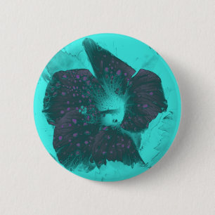 Abstrakter Hibiskus Button