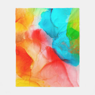 Abstrakter Hintergrund aus Alkohol-Tinte, Makrofot Fleecedecke