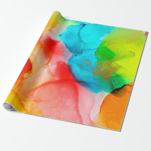 Abstrakter Hintergrund aus Alkoholtinte, Makrofoto Geschenkpapier