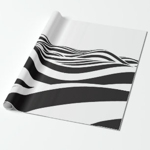 Abstrakter Hintergrund aus Wellen. 3D optische Ill Geschenkpapier