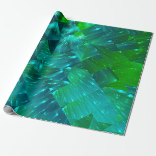 abstrakter Hintergrund. blau und grün Mosaikhinter Geschenkpapier