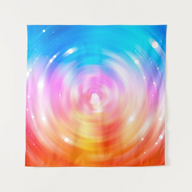 abstrakter Hintergrund. Brillanter Kreishintergrun Wandteppich (Vorderseite)