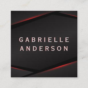Abstrakter Hintergrund des roten Glühens Quadratische Visitenkarte