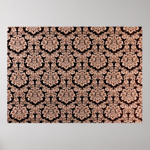 Abstrakter Hintergrund einer schweren, lila Brokat Poster