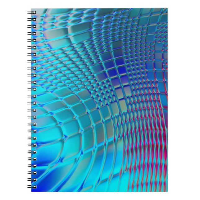 Abstrakter Hintergrund. Farbenfrohe Wavy-Design-Ta Notizblock (Vorderseite)