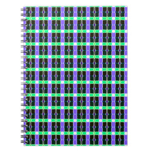 abstrakter Hintergrund, farbiges Tartan-Muster, mo Notizblock