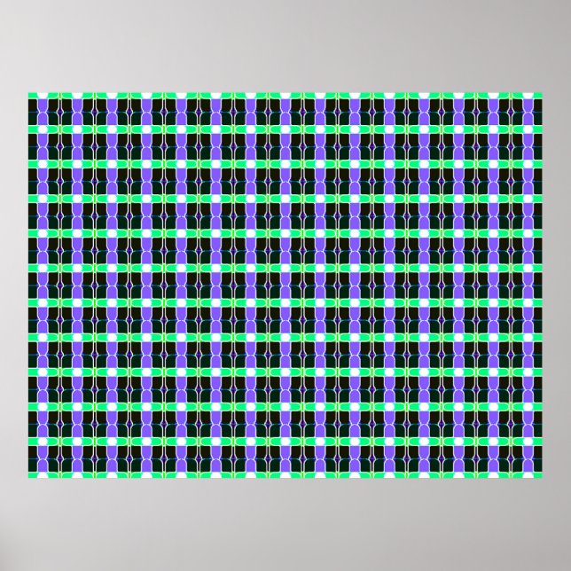 abstrakter Hintergrund, farbiges Tartanmuster, mod Poster (Vorne)