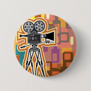 Abstrakter Hintergrund Filmprojektor Filmkamera Button