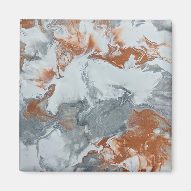 Abstrakter Hintergrund für die Gray Copper Acrylic Magnet (Vorne)