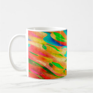 abstrakter Hintergrund für mehrfarbige Malkunst Kaffeetasse