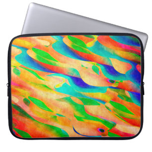 abstrakter Hintergrund für mehrfarbige Malkunst Laptopschutzhülle