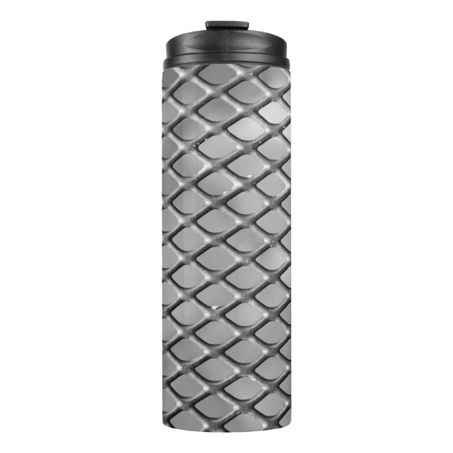 Abstrakter Hintergrund grau Thermosbecher (Vorderseite)