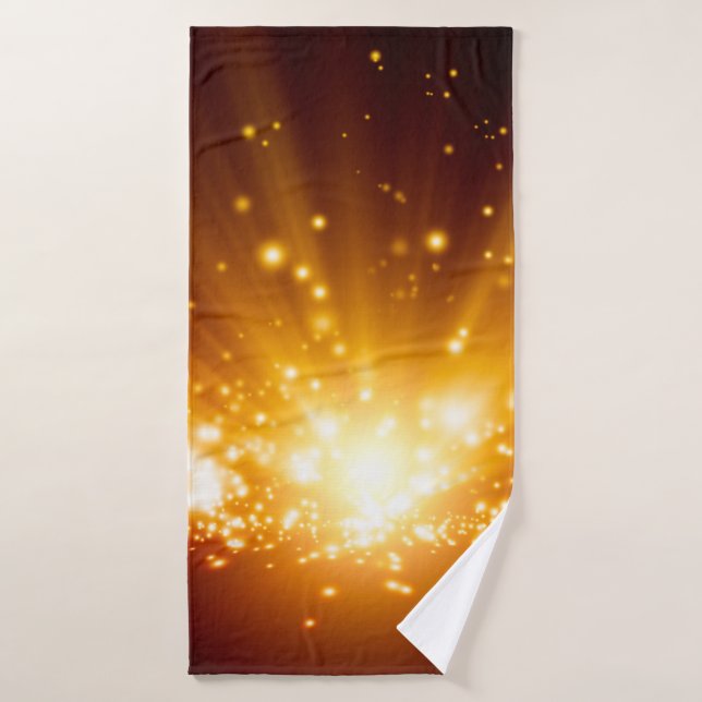 Abstrakter Hintergrund - helles orangefarbenes Lic Badehandtuch (Badehandtuch)