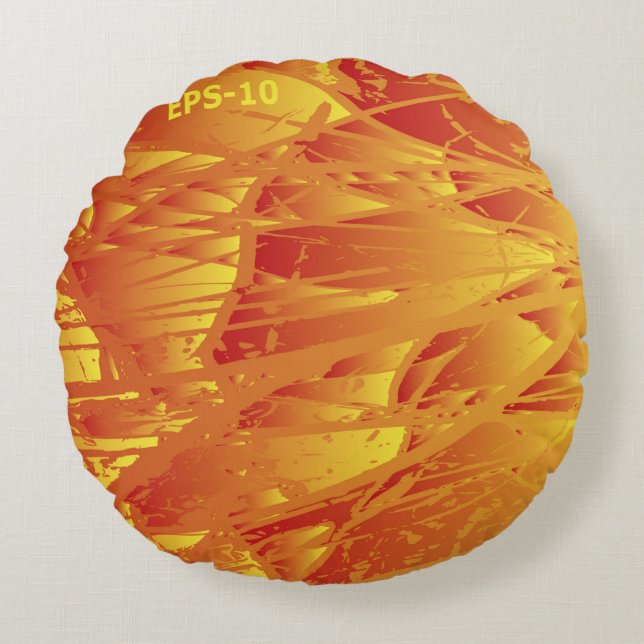 Abstrakter Hintergrund. Kreativer Vintager Hinterg Rundes Kissen (Vorderseite)