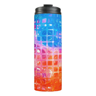 abstrakter Hintergrund.mehrfarbiges Mosaik Thermosbecher