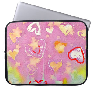 abstrakter Hintergrund mit Aquarelltextur, Öl p Laptopschutzhülle