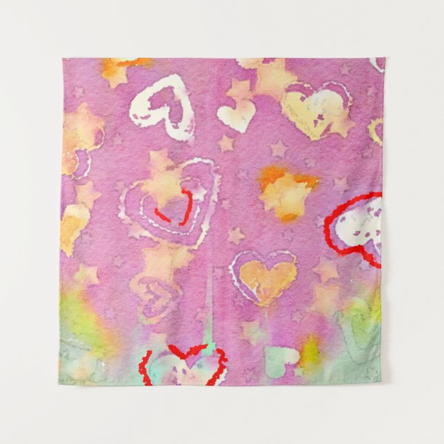 abstrakter Hintergrund mit Aquarelltextur, Öl p Wandteppich (Vorderseite)