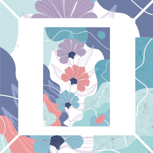 Abstrakter Hintergrund mit Blume Poster