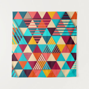 Abstrakter Hintergrund mit Dreiecksformen. Moderne Wandteppich