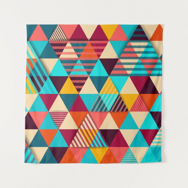 Abstrakter Hintergrund mit Dreiecksformen. Moderne Wandteppich (Vorderseite)