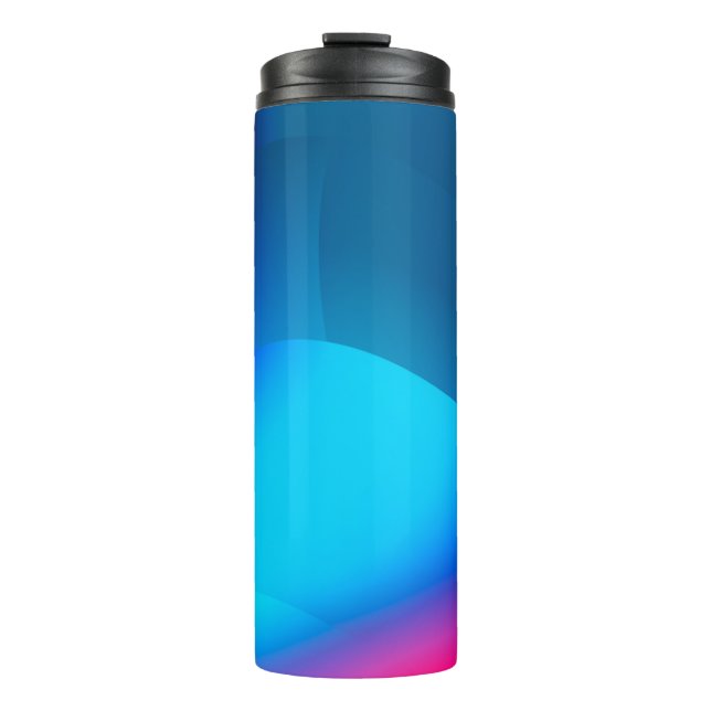 Abstrakter Hintergrund mit farbenfrohem Gradienten Thermosbecher (Vorderseite)