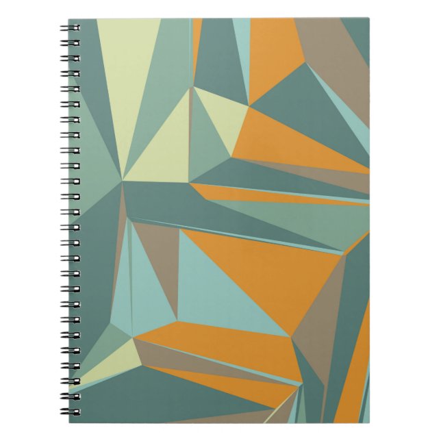 Abstrakter Hintergrund mit farbenfroher Trianglesa Notizblock (Vorderseite)