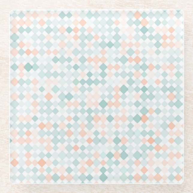 Abstrakter Hintergrund mit gemischten kleinen Glasuntersetzer (Vorderseite)