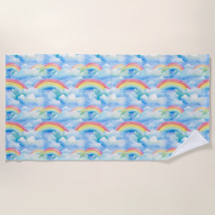 Abstrakter Hintergrund mit Regenbogen Strandtuch