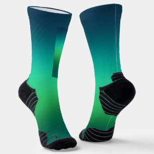 Abstrakter Hintergrund mit Türkisgrün-Verlauf Mode Socken