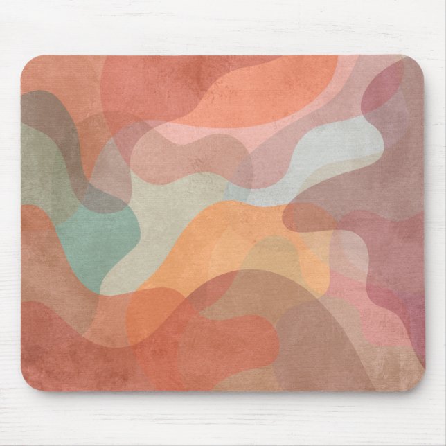 Abstrakter Hintergrund mit überlappenden Pastell-B Mousepad (Vorne)