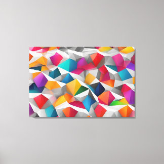 Abstrakter Hintergrund Polygon farbig Leinwanddruck