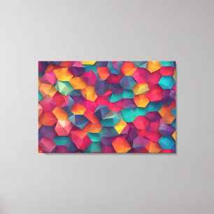 Abstrakter Hintergrund Polygon farbig Leinwanddruck