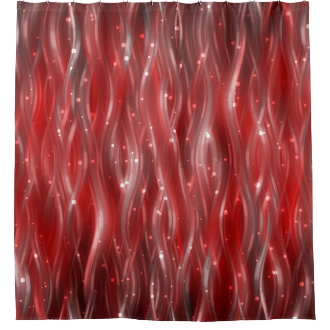 abstrakter Hintergrund. roter Hintergrund mit Well Duschvorhang (Vorderseite)