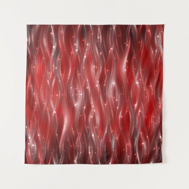 abstrakter Hintergrund. roter Hintergrund mit Well Wandteppich (Vorderseite)