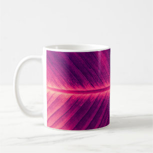 abstrakter Hintergrund, Vene aus Palmblättern, Ton Kaffeetasse