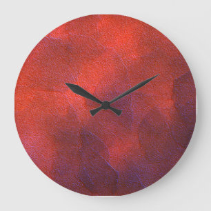 Abstrakter Hintergrund Vivid Orange und Cobalt Blu Große Wanduhr
