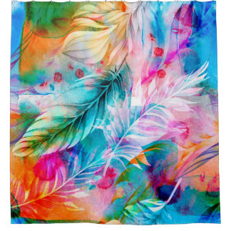 Abstrakter Hintergrund von Aquarellfärbungen und B Duschvorhang