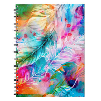 Abstrakter Hintergrund von Aquarellfärbungen und B Notizblock