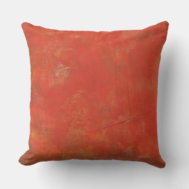 Abstrakter Hintergrund von rot-texturiertem Grunge Kissen (Vorderseite)