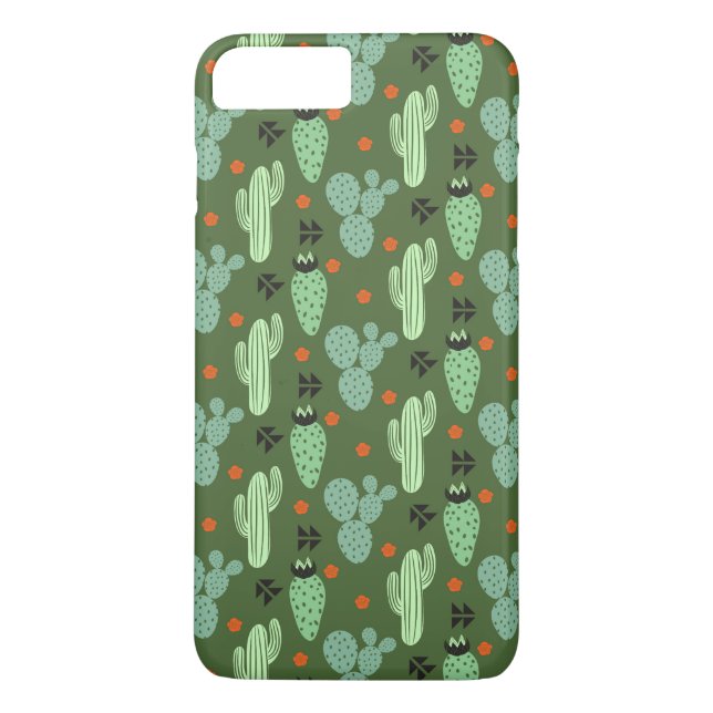Abstrakter Hipster Kaktus Wüstenmuster Case-Mate iPhone Hülle (Rückseite)