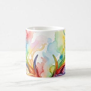 Abstrakter Hirschgeweih-Regenbogen-Fine-Art-Kaffee Kaffeetasse