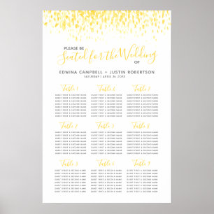 Abstrakter Hochzeitstil in Gelb Poster