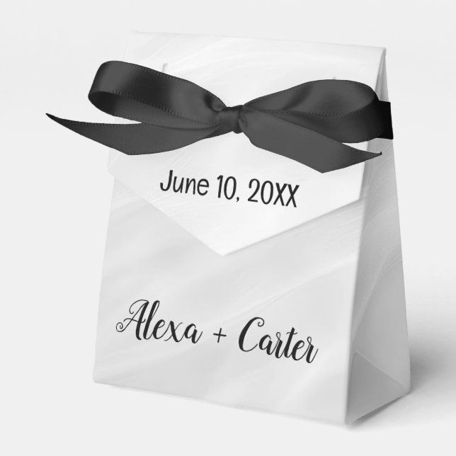 Abstrakter Hochzeitsweißmarmor Geschenkschachtel (Vorderseite)