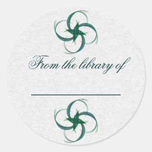 Abstrakter Hummingvogel Runder Aufkleber